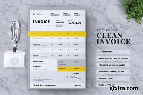 FOXIEKNOT Corporate Invoice