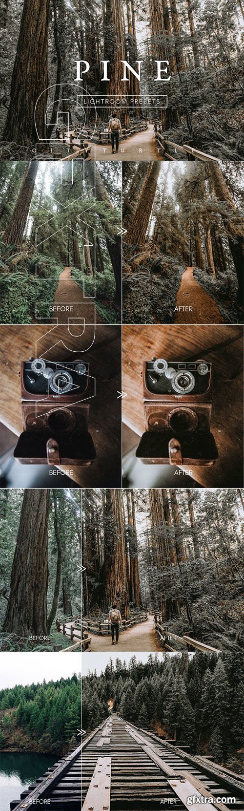 CreativeMarket - PINE Warm Moody Lightroom Presets 3335215