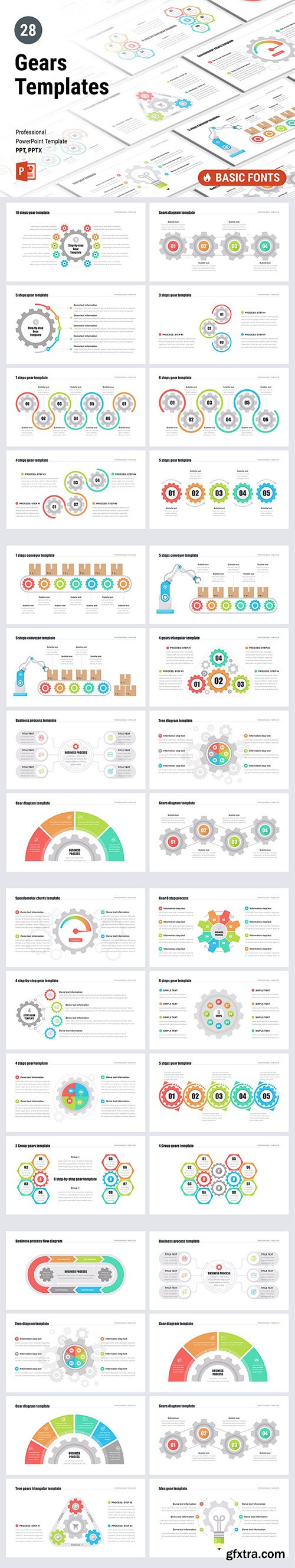 Gears PowerPoint, Keynote and Google Sliders Templates