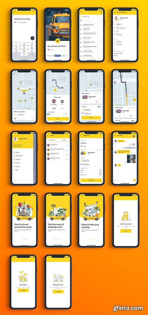 Otaxi Mobile UI Kit