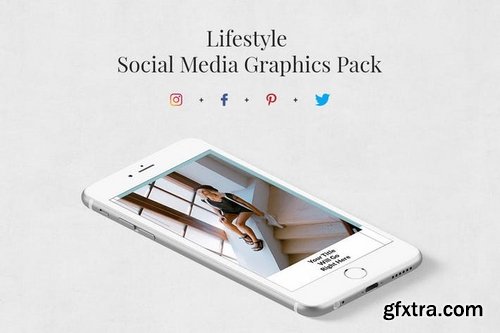 Lifestyle Pack Twitter Pinterest Facebook Instagram
