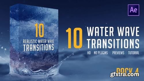 MotionArray - Water Wave Transitions Pack 4 After Effects Templates 159811
