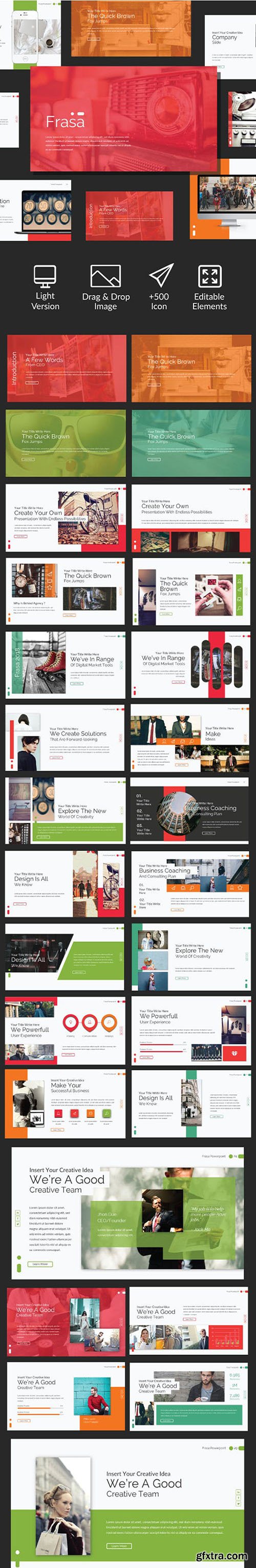 Frasa Powerpoint, Keynote and Google Sliders Template