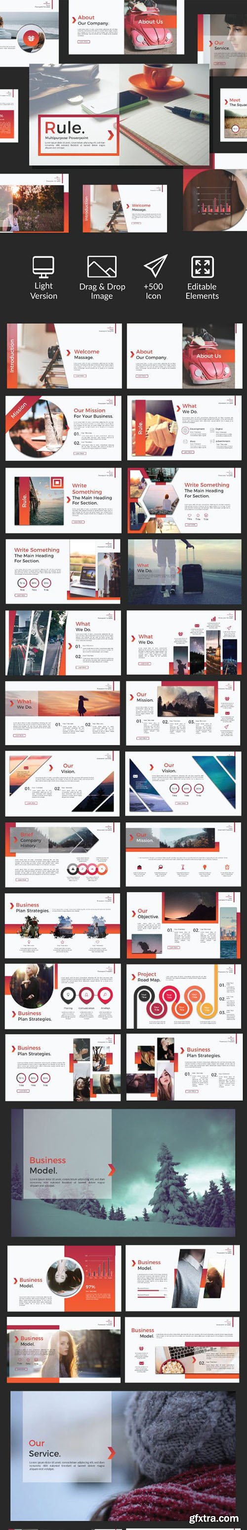 Rule Powerpoint, Keynote and Google Sliders Template