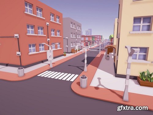 Low Poly City Asset