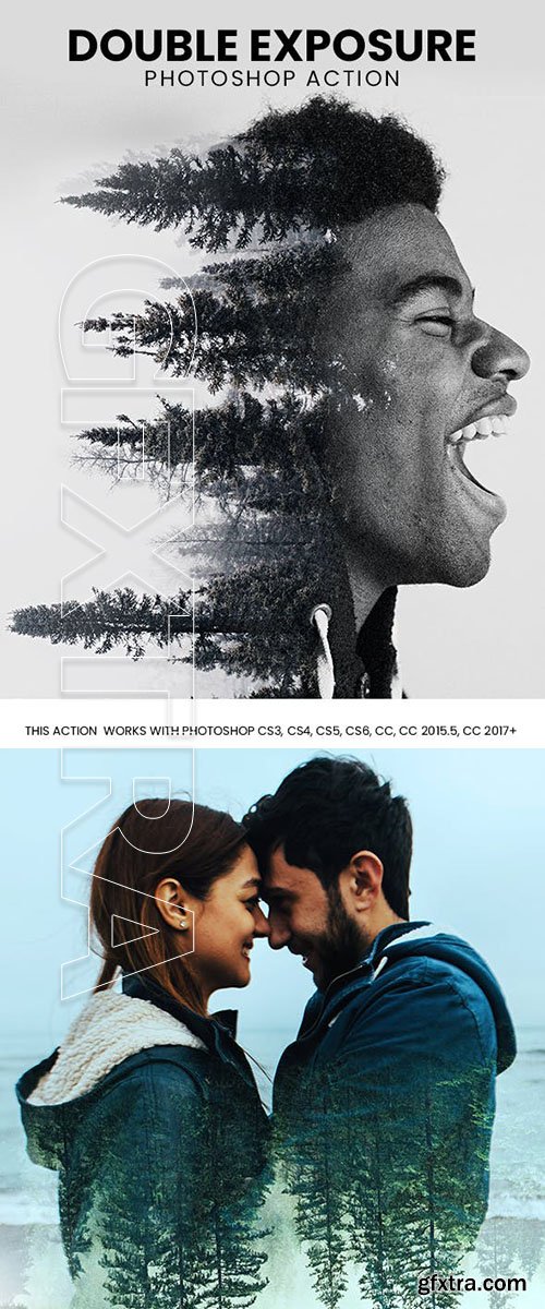 GraphicRiver - Double Exposure Photoshop Action 23097819