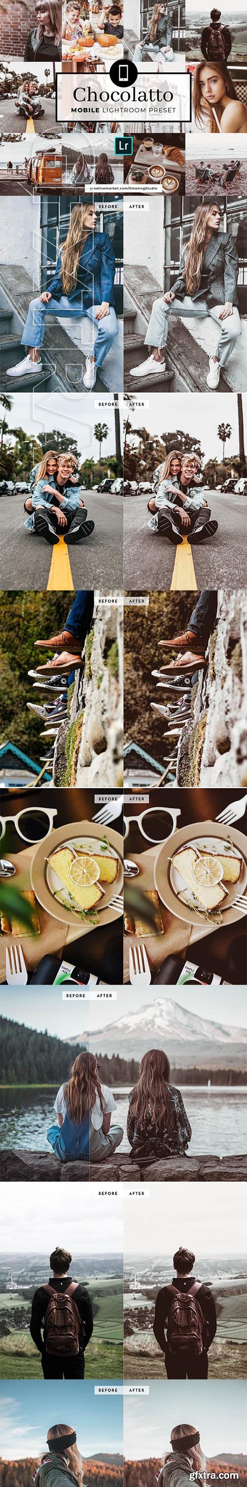 CreativeMarket - Mobile Lightroom Preset Chocolatto 3320070