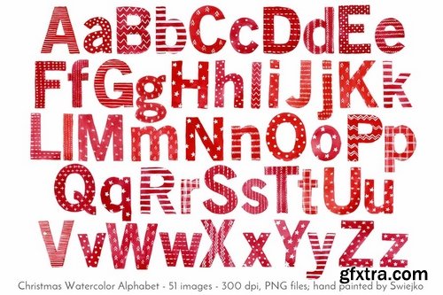 Watercolo Christmas Alphabet