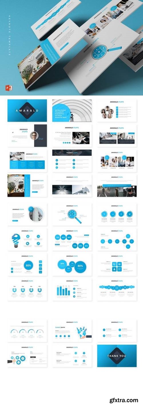 Amarald - Powerpoint, Keynote, Google Sliders Templates