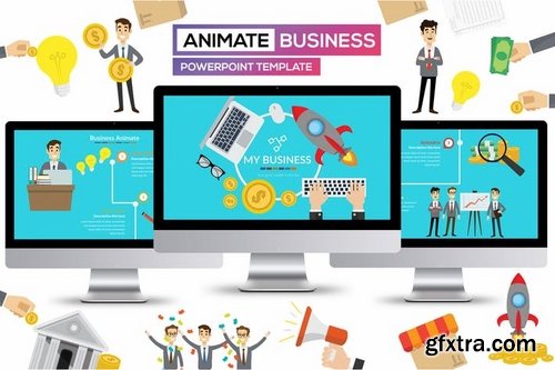 Business Animate Powerpoint and Keynote Presentations