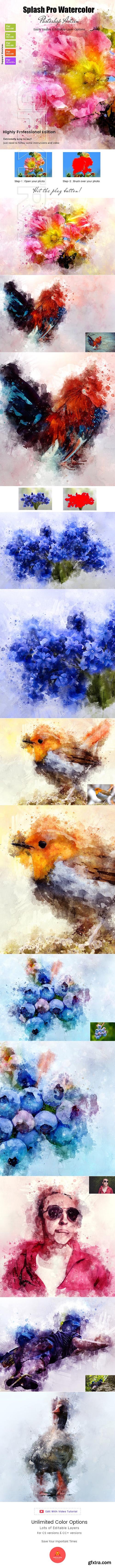 GraphicRiver - Splash Pro Watercolor Action 23087888