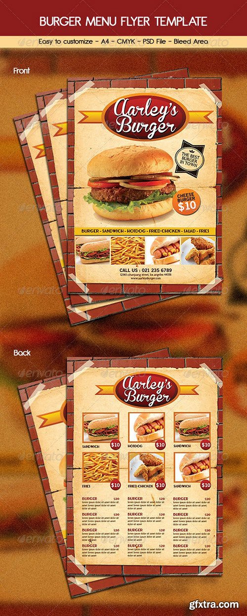 Burger Menu Flyer Template 6216174 Burger Menu Flyer Template 6216174