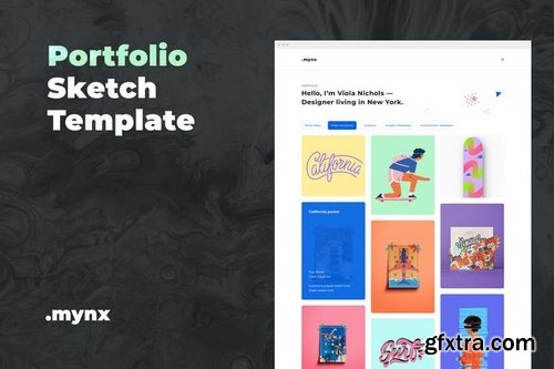 Mynx – Portfolio Sketch Template