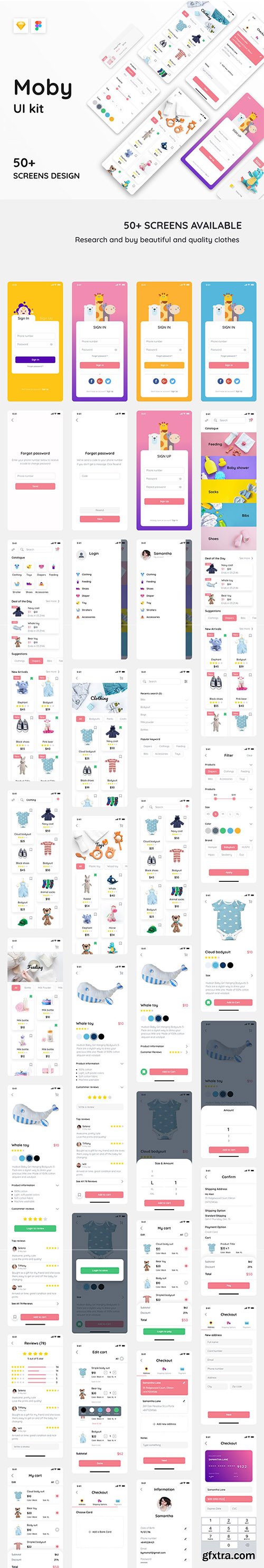 Moby E-commerce App Ui Kit Moby E-commerce App Ui Kit