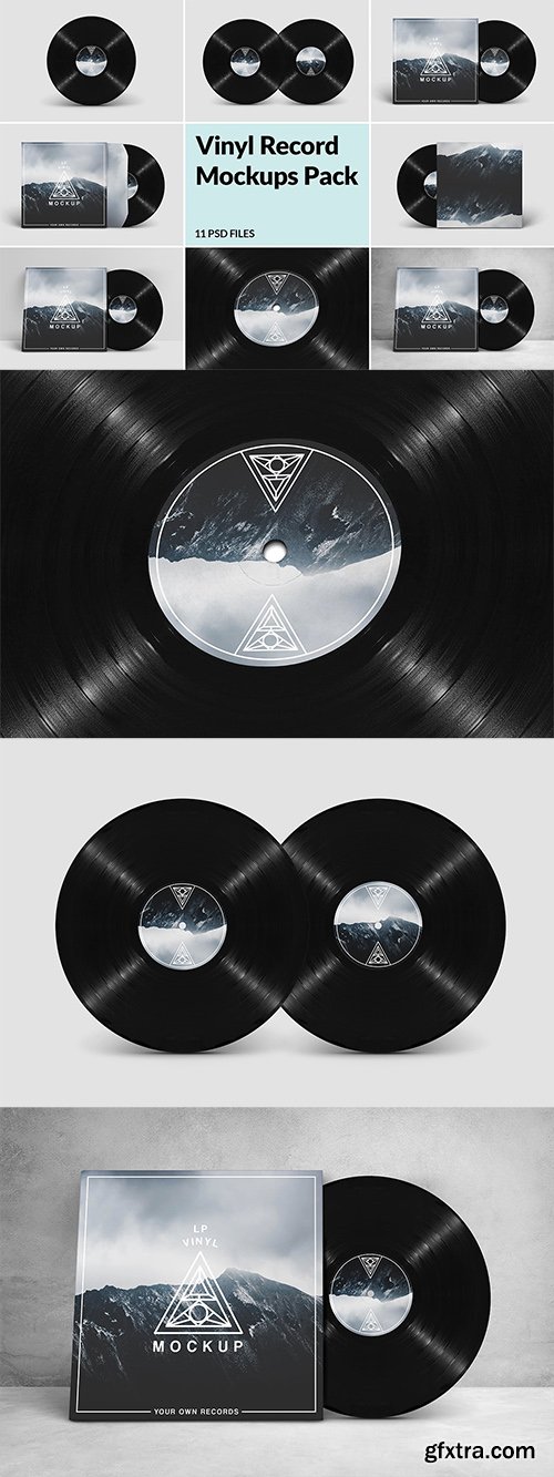 Vinyl Record Mockups Pack Vinyl Record Mockups Pack