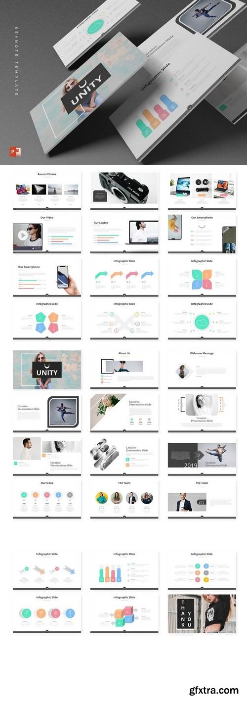 Unity - Powerpoint, Keynote, Google Sliders Templates