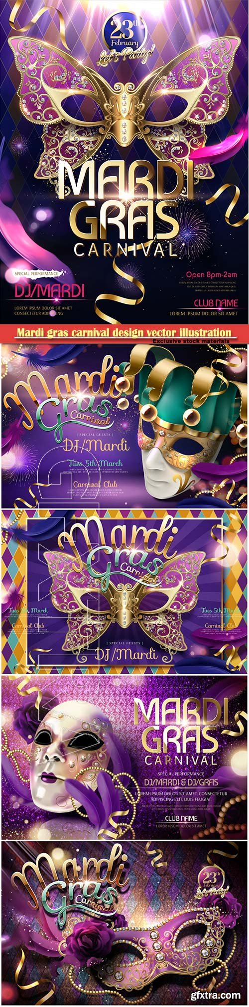 Mardi gras carnival design vector illustration