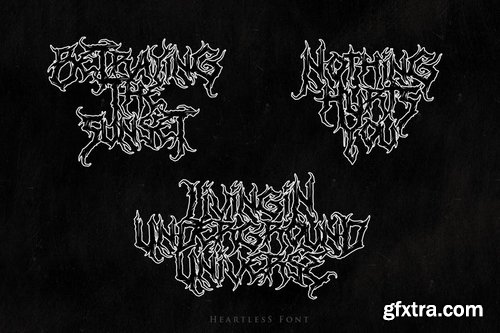 Heartless - Deathmetal Font