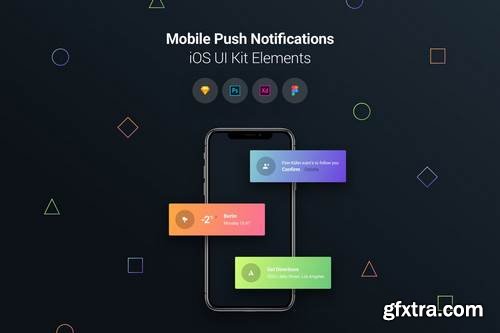 Mobile Push Notifications - iOS UI Kit Elements