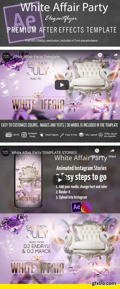 White Affair Party V1 2019 Animated Flyer