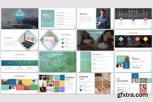 Nusa - Powerpoint Keynote and Google Slides Templates
