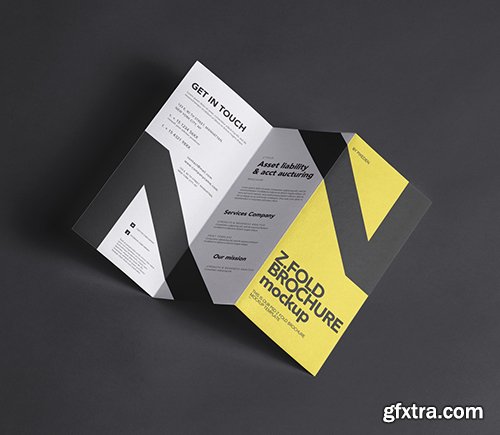 Z-Fold Psd Brochure Mockup