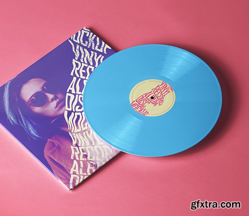 Psd Vinyl Record Disc Mockup