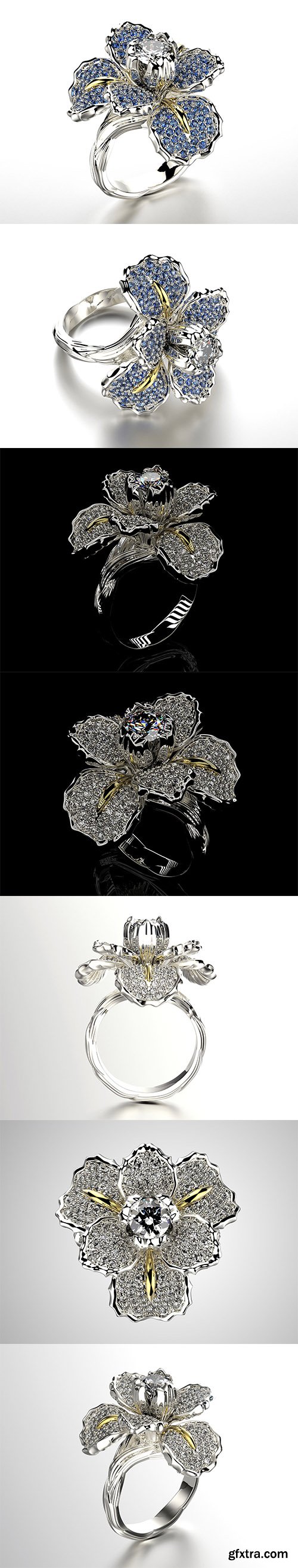 Cgtrader - Iris fashion ring 0004 3D print model