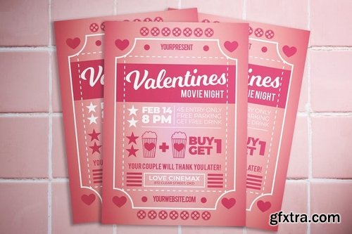 Valentine Movie Night Flyer
