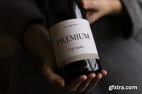 Wine Bottle Mockup