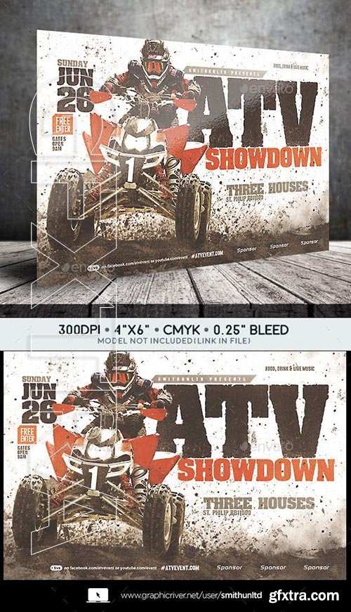 GraphicRiver - ATV Motocross Showdown Flyer - Horizontal 23148382