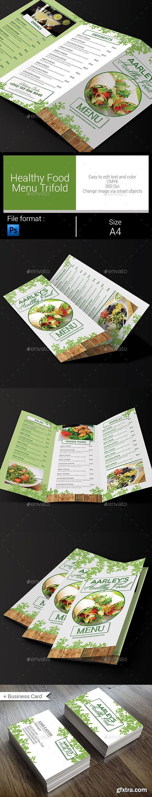 Healthy Food Menu Trifold 10311054