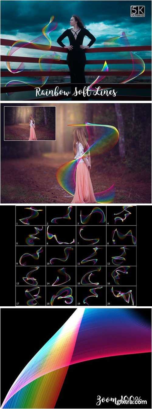 CM - 5K Rainbow Soft Lines Overlays 2140462 CM - 5K Rainbow Soft Lines Overlays 2140462