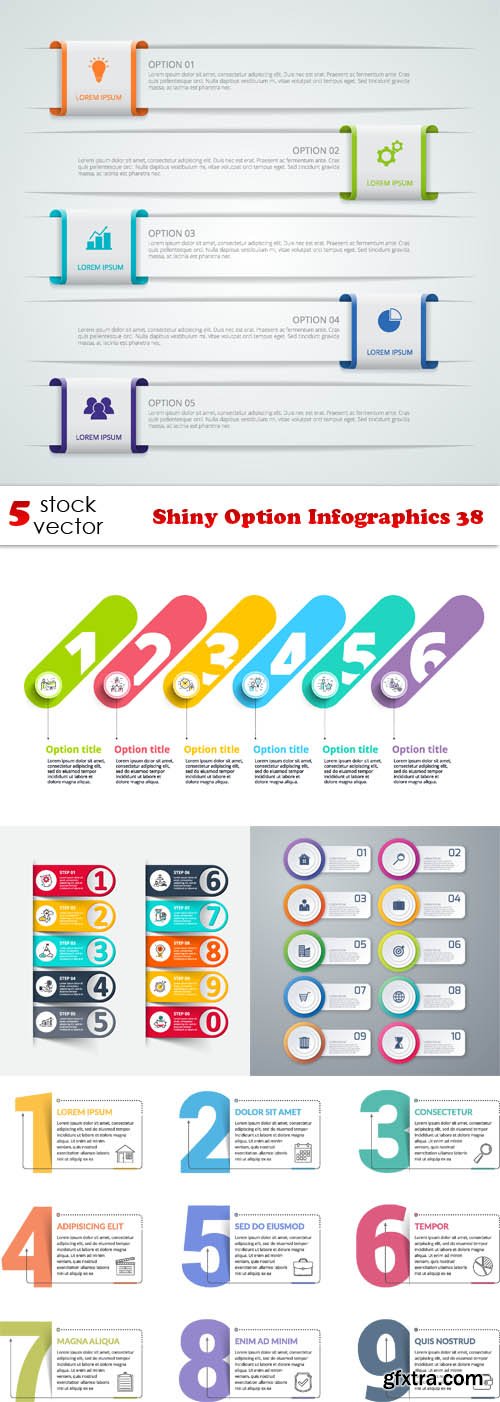 Vectors - Shiny Option Infographics 38