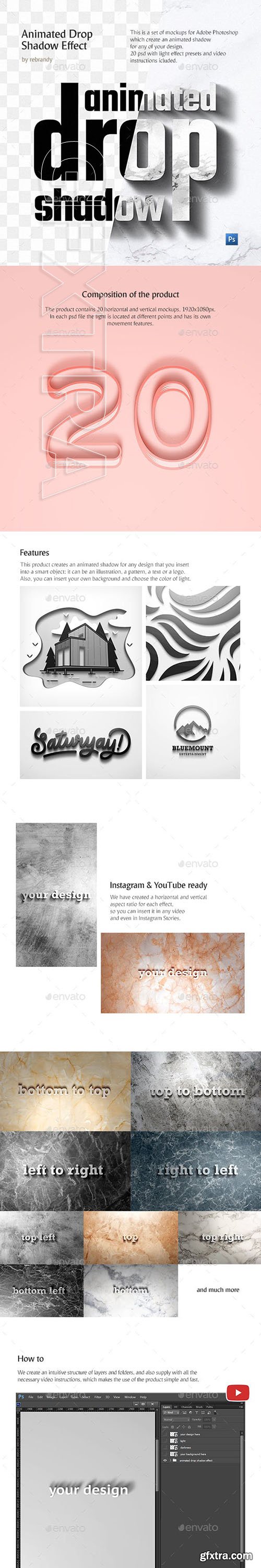 CreativeMarket - Animated Drop Shadow Effect 3384332