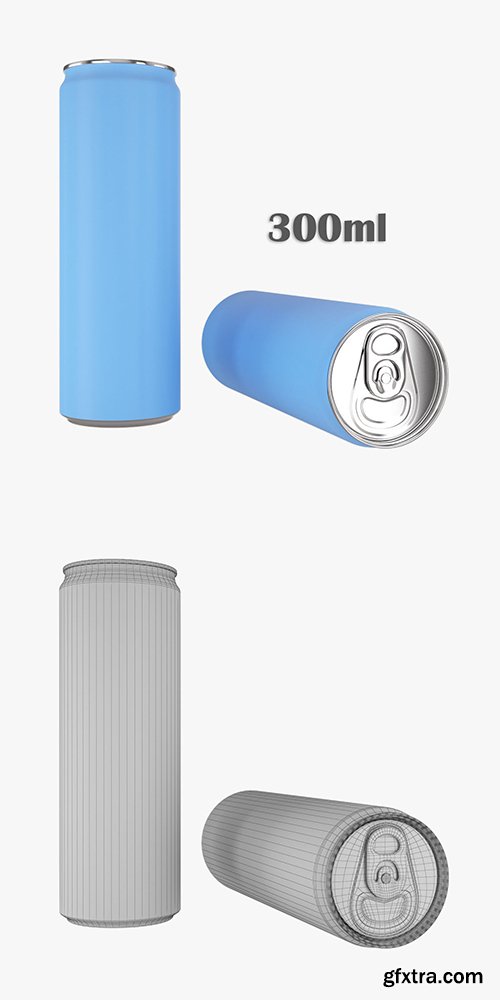 Cgtrader - Beverage slim can 300ml 3D model