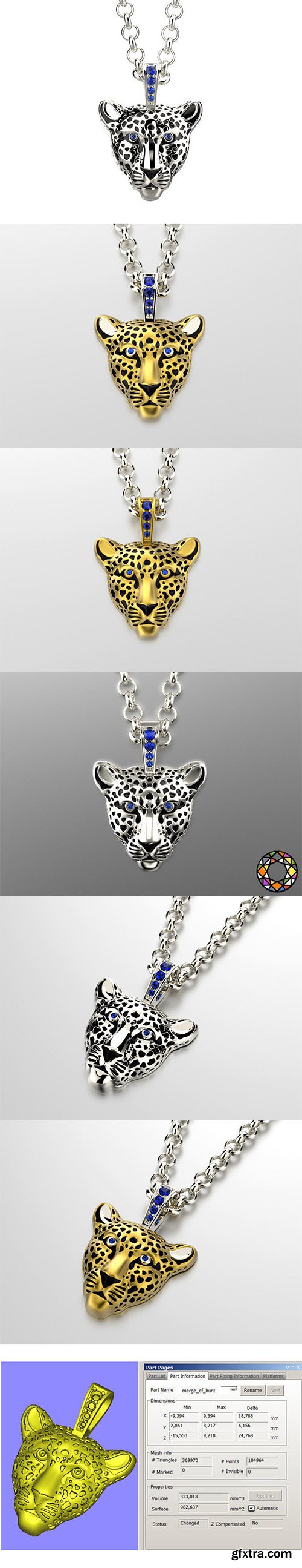 Cgtrader - Light leopard pendant with enamel 0076 v3 3D print model Cgtrader - Light leopard pendant with enamel 0076 v3 3D print model