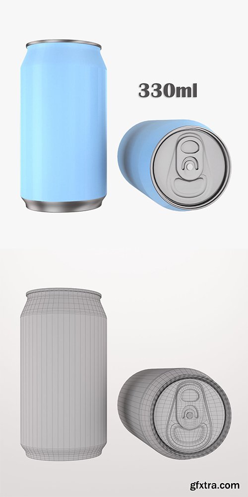 Cgtrader - Beverage can 330ml 3D model