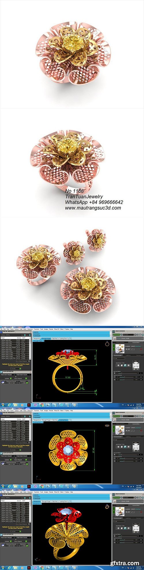 Cgtrader - 1186 Set Ultra Vision Jewerly 3D print model