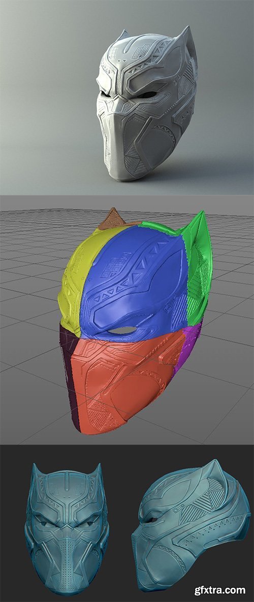 Cgtrader - Black Panther Mask from Civil War 3D print model