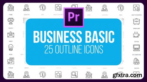 Business Basic - 25 Outline Animated Icons 156651