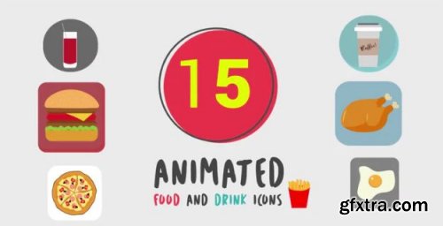 Food And Drinks Animated Icons Pack 155395