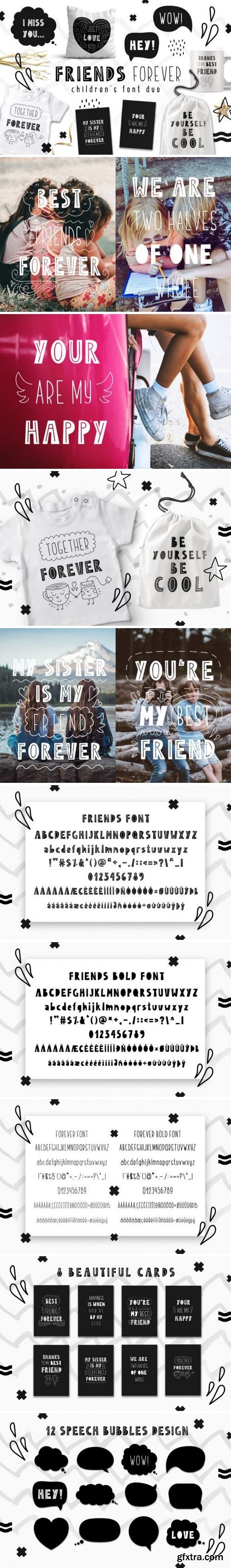 CM - Friends Forever - Childrens font duo 3035823