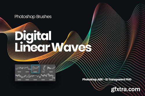 Digital Linear Waves Photoshop Brushes Digital Linear Waves Photoshop Brushes