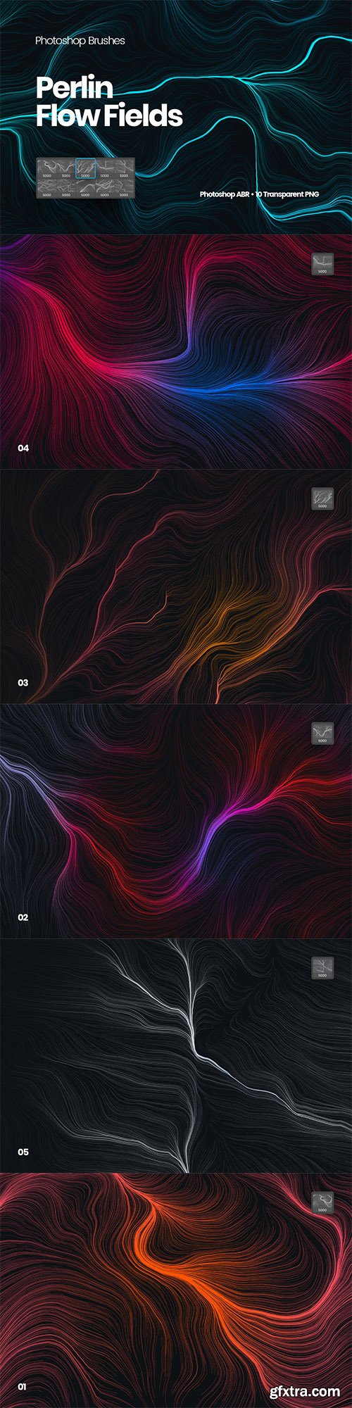 Digital Perlin Flow Fields Photoshop Brushes Digital Perlin Flow Fields Photoshop Brushes