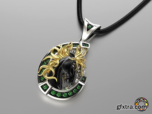 Cgtrader - jewelry pendant wild horse 0179 3D print model Cgtrader - jewelry pendant wild horse 0179 3D print model