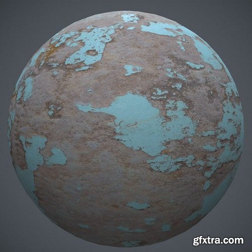 Worn Painted Cement PBR Material