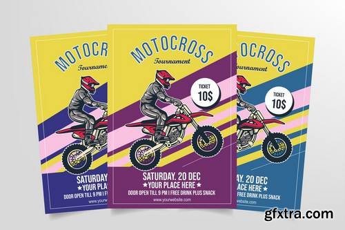 Motocross Tournament Flyer Template