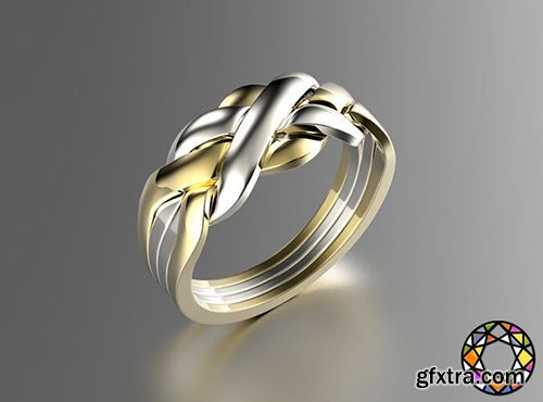 Cgtrader - Puzzle ring 0071 3D print model Cgtrader - Puzzle ring 0071 3D print model