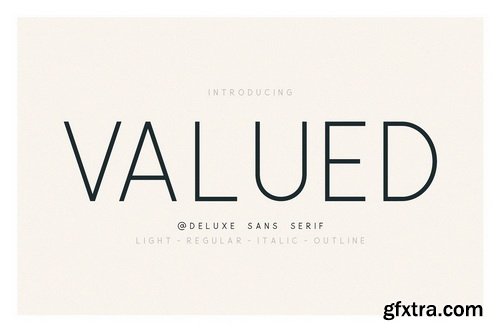 CM - Valued - A Deluxu Sans Serif Family - 3445247